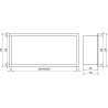 Mexen X-Wall-R nišinis lentyna su apvadu 45 x 20 cm, nerūdijantis plienas - 1910452010