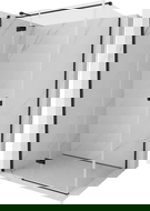 Mexen Mist-H T atidaroma dušo kabina kairė 90 x 75 cm, permatoma, juoda - 8A5T-090-075-70-00-L