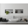 Mexen X-Wall-R nišinė lentyna su apvadu 45 x 20 cm, inox - 1910452010