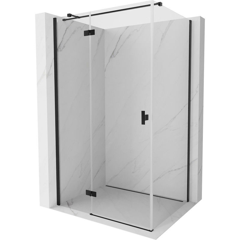 Mexen Mist H T kabina dušo durys kairės pusės 70 x 95 cm, permatoma, juoda - 8A5T-070-095-70-00-L