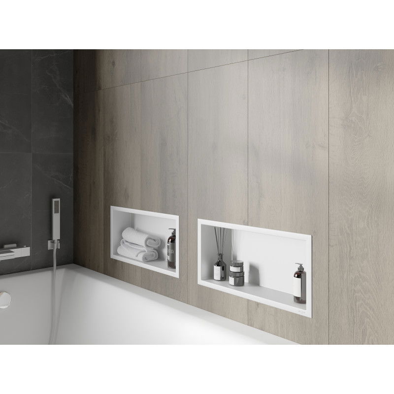 Mexen X-Wall-R nišinė lentyna su apvadu 45 x 20 cm, balta - 1920452010