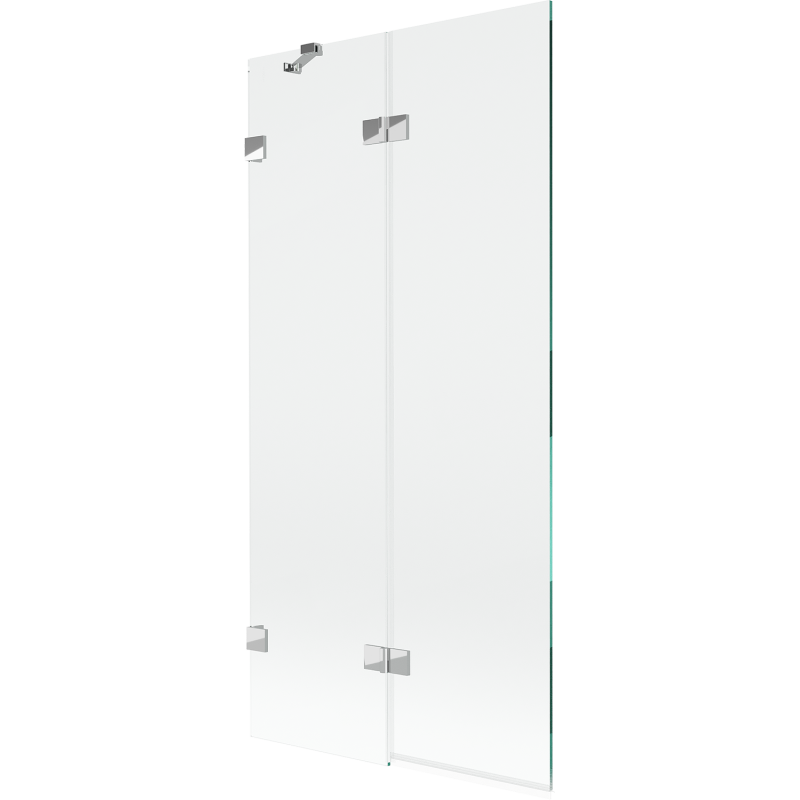 Mexen Lunar dvisparnis vonios ekranas kairinis 90 x 150 cm, skaidrus, chromas - 897-090-100-01-00-L