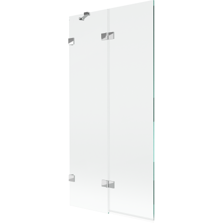 Mexen Lunar dvisparnis vonios ekranas kairinis 90 x 150 cm, skaidrus, chromas - 897-090-100-01-00-L
