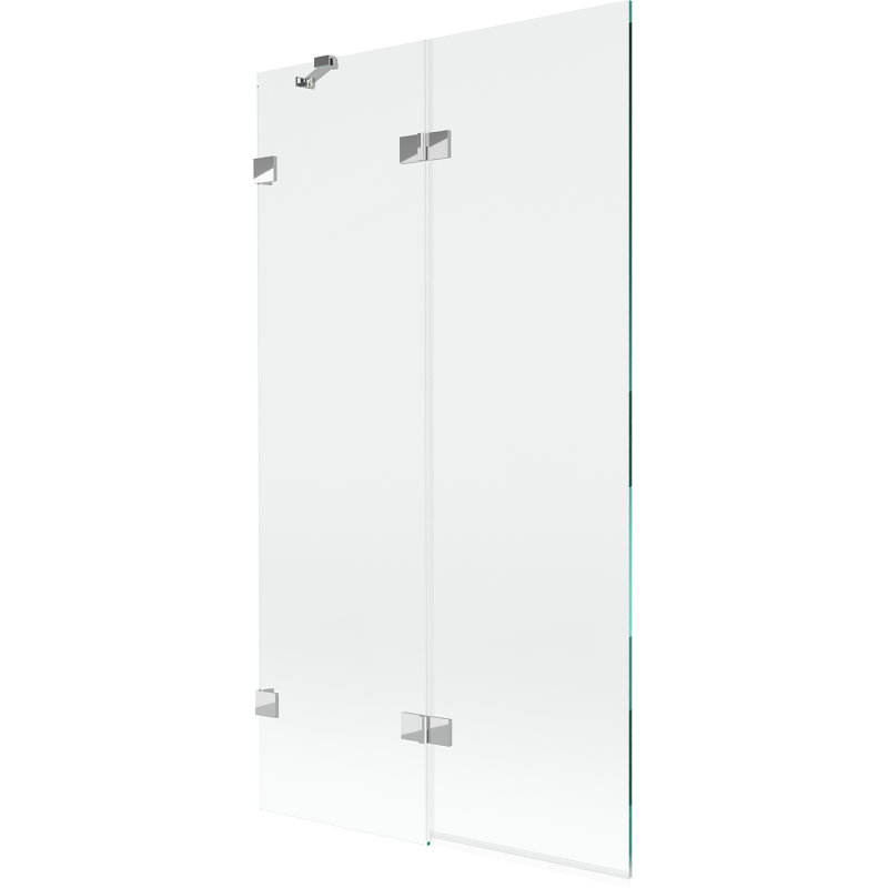 Mexen Lunar dviejų dalių vonios ekranas kairysis 100 x 150 cm, permatomas, chromuotas - 897-100-100-01-00-L