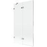 Mexen Lunar dviejų dalių vonios ekranas kairysis 100 x 150 cm, permatomas, chromuotas - 897-100-100-01-00-L