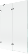Mexen Lunar dušo užuolaida 2-jų dalių kairė 120 x 150 cm, permatomi, chromas - 897-120-100-01-00-L