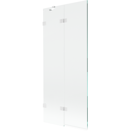 Mexen Lunar dvigubas dušo ekranas, kairysis, 80 x 150 cm, skaidrus, baltas - 897-080-100-20-00-L