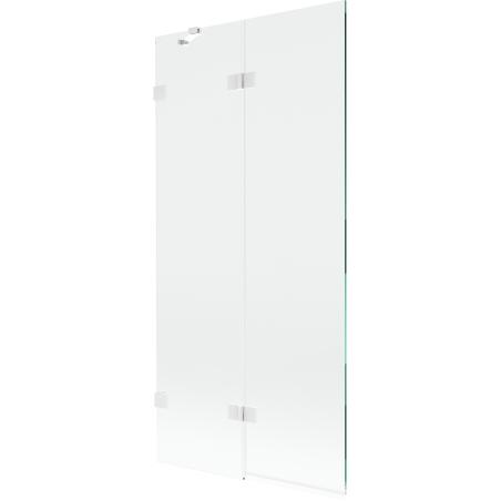 Mexen Lunar vonios kambario pertvara 2-durys kairė 90 x 150 cm, permatoma, balta - 897-090-100-20-00-L