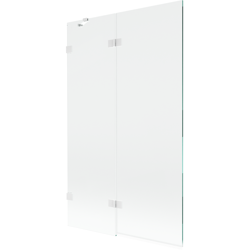 Mexen Lunar vonios ekrano dvisparniu kairinis 110 x 150 cm, skaidrus, baltas - 897-110-100-20-00-L