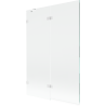 Mexen Lunar vonios ekrano 2-dalių kairysis 120 x 150 cm, permatomas, baltas - 897-120-100-20-00-L