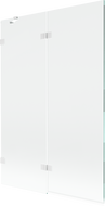 Mexen Lunar vonios ekrano 2-dalių kairysis 120 x 150 cm, permatomas, baltas - 897-120-100-20-00-L