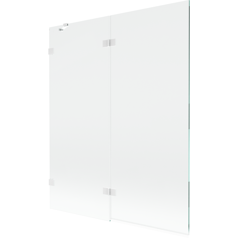 Mexen Lunar dvigeldžiai vonios ekranai, kairysis 140 x 150 cm, permatomas, baltas - 897-140-100-20-00-L