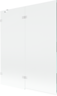 Mexen Lunar dvigeldžiai vonios ekranai, kairysis 140 x 150 cm, permatomas, baltas - 897-140-100-20-00-L