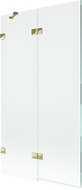 Mexen Lunar vonios ekrano pertvara 2-durų kairė 100 x 150 cm, permatomas, auksinis - 897-100-100-50-00-L