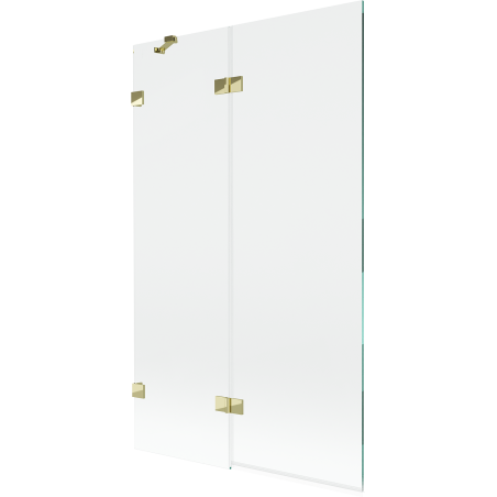 Mexen Lunar vonios dušo pertvara, 2-jų durų, kairinė 110 x 150 cm, skaidri, auksinė - 897-110-100-50-00-L