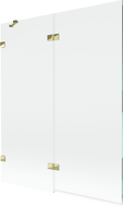 Mexen Lunar vonios dušo ekranas, dviejų dalių, kairysis, 140 x 150 cm, skaidrus, auksinis - 897-140-100-50-00-L