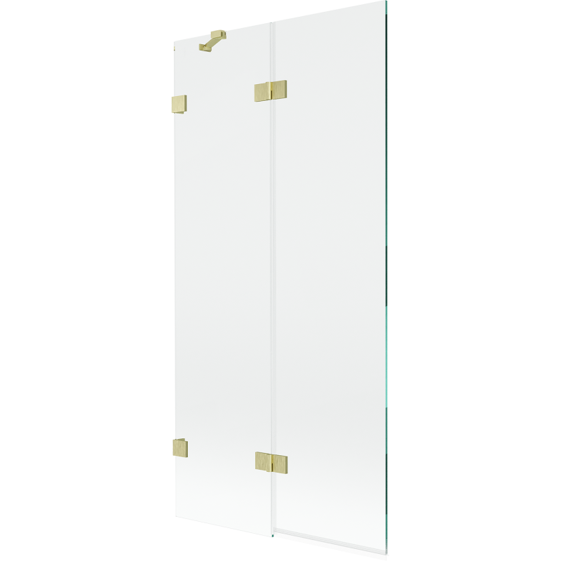 Mexen Lunar vonios ekrano 2-dalių kairysis 90 x 150 cm, skaidrus, auksinis šlifuotas - 897-090-100-55-00-L