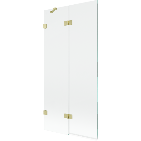 Mexen Lunar vonios ekrano 2-dalių kairysis 90 x 150 cm, skaidrus, auksinis šlifuotas - 897-090-100-55-00-L