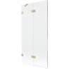 Mexen Lunar vonios ekrano 2-dalių kairysis 90 x 150 cm, skaidrus, auksinis šlifuotas - 897-090-100-55-00-L