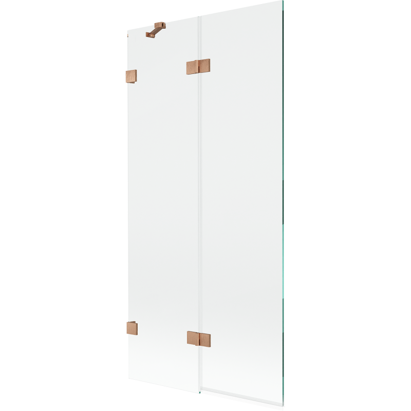 Mexen Lunar dvigubas vonios ekranas kairysis 90 x 150 cm, skaidrus, šlifuotas varis - 897-090-100-65-00-L