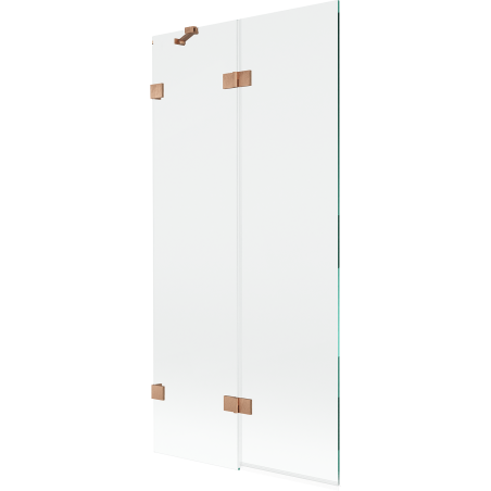 Mexen Lunar dvigubas vonios ekranas kairysis 90 x 150 cm, skaidrus, šlifuotas varis - 897-090-100-65-00-L
