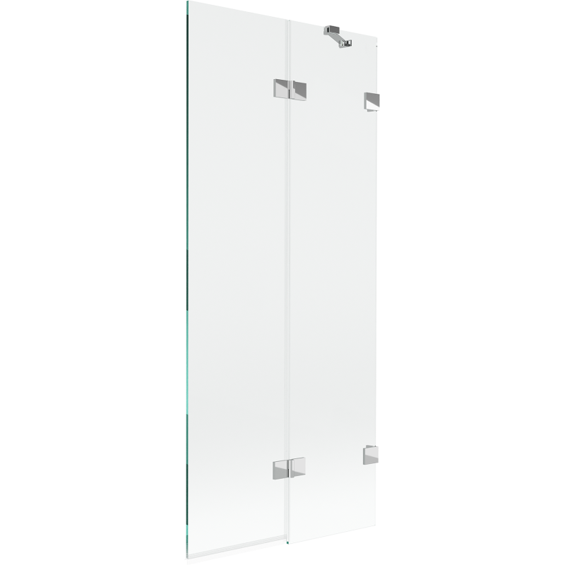 Mexen Lunar vonios kambarys dvivėrės dešinės pusės 80 x 150 cm, skaidrus, chromas - 897-080-100-01-00-P