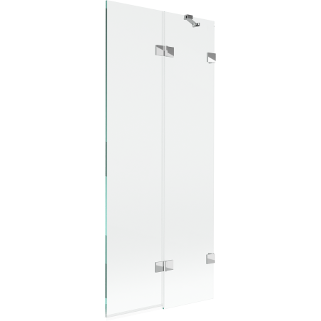 Mexen Lunar vonios kambarys dvivėrės dešinės pusės 80 x 150 cm, skaidrus, chromas - 897-080-100-01-00-P