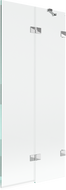 Mexen Lunar vonios ekranas 2-stiklų dešinysis 80 x 150 cm, skaidrus, chromas - 897-080-100-01-00-P