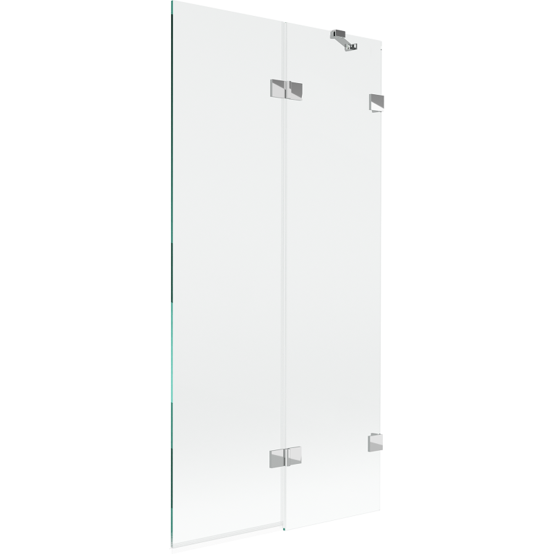 Mexen Lunar dviejų dalių vonios ekranas dešinysis 90 x 150 cm, skaidrus, chromuotas - 897-090-100-01-00-P
