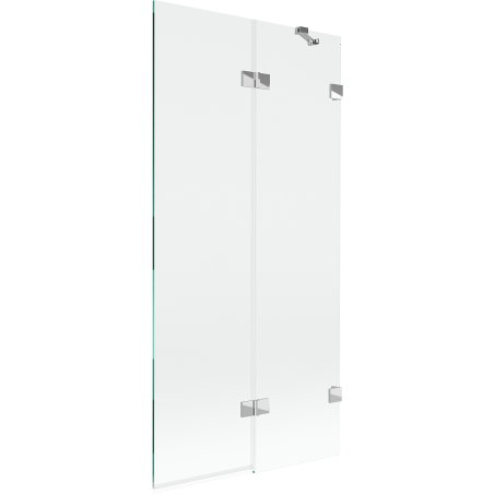 Mexen Lunar dviejų dalių vonios ekranas dešinysis 90 x 150 cm, skaidrus, chromuotas - 897-090-100-01-00-P