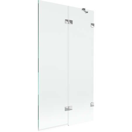 Mexen Lunar vonios ekranas, 2 sparnų, dešinysis 100 x 150 cm, skaidrus, chromas - 897-100-100-01-00-P