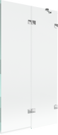 Mexen Lunar vonios ekranas, 2 sparnų, dešinysis 100 x 150 cm, skaidrus, chromas - 897-100-100-01-00-P