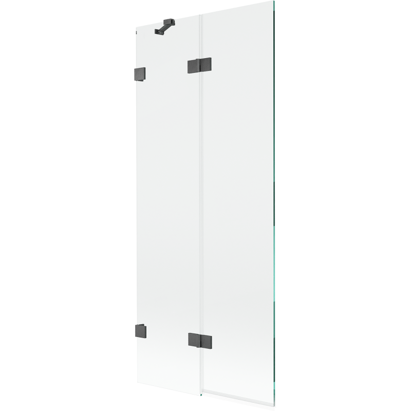 Mexen Lunar dviejų dalių vonios ekranas 80 x 150 cm, skaidrus, šlifuotas ginklų pilkos spalvos - 897-080-100-66-00-L