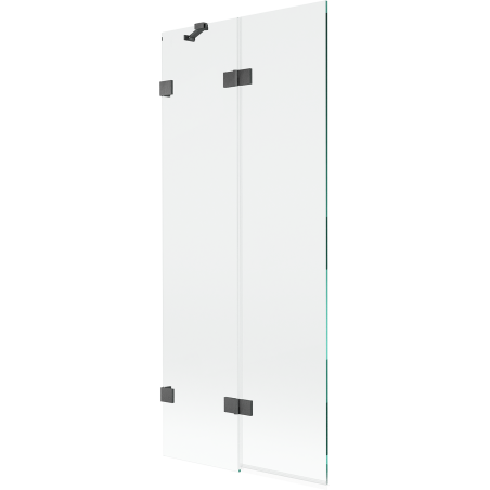 Mexen Lunar dviejų dalių vonios ekranas 80 x 150 cm, skaidrus, šlifuotas ginklų pilkos spalvos - 897-080-100-66-00-L
