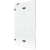 Mexen Lunar dviejų durų vonios ekrano kairė 100 x 150 cm, skaidrus, šešėlio pilkumo šlifuotas - 897-100-100-66-00-L
