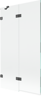Mexen Lunar dviejų durų vonios ekrano kairė 100 x 150 cm, skaidrus, šešėlio pilkumo šlifuotas - 897-100-100-66-00-L