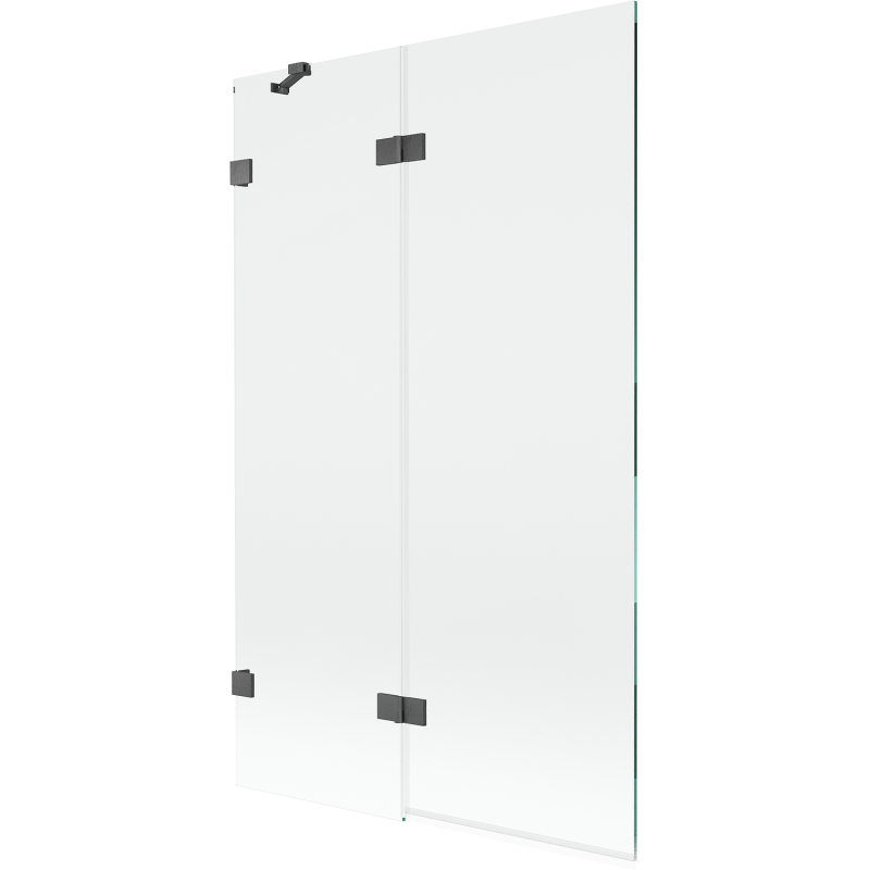 Mexen Lunar dviejų dalių dušo sienelė, kairioji, 110 x 150 cm, skaidri, šlifuota ginklo pilka - 897-110-100-66-00-L