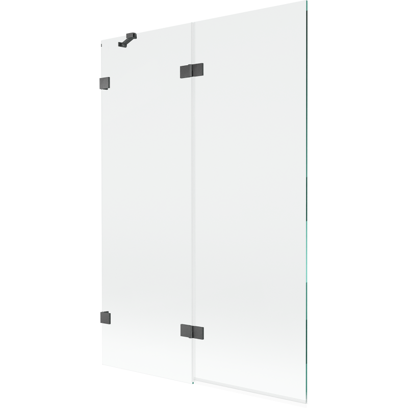 Mexen Lunar vonios sienelė 2-durų kairė 120 x 150 cm, skaidri, šlifuota ginklų pilka - 897-120-100-66-00-L