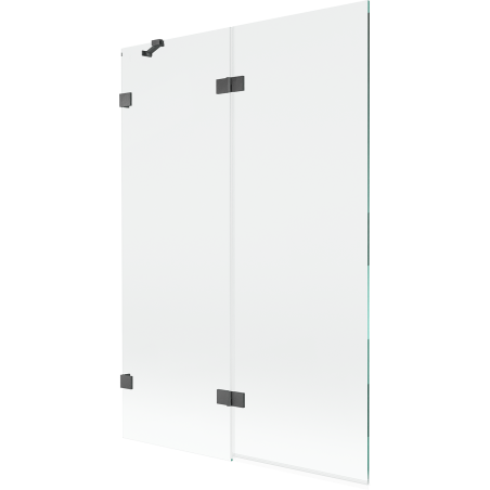 Mexen Lunar vonios sienelė 2-durų kairė 120 x 150 cm, skaidri, šlifuota ginklų pilka - 897-120-100-66-00-L