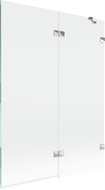 Mexen Lunar dviejų sparnų stačiaikampis dušo ekranas dešinysis 130 x 150 cm, skaidrus, chromas - 897-130-100-01-00-P