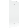Mexen Lunar vonios kambarys dviejų dalių sparno dešinę 80 x 150 cm, skaidrus, baltas - 897-080-100-20-00-P