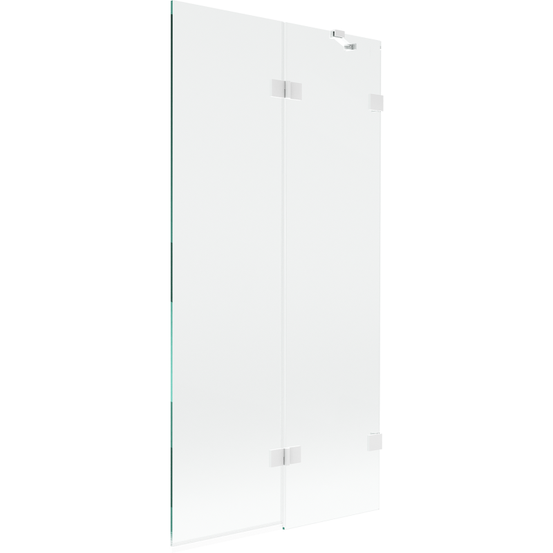 Mexen Lunar vonios ekranas 2-durų dešinysis 90 x 150 cm, permatomas, baltas - 897-090-100-20-00-P