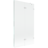 Mexen Lunar 2-jų dalių dešininis vonios pertvaras 100 x 150 cm, skaidrus, baltas - 897-100-100-20-00-P