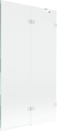 Mexen Lunar 2-jų dalių dešininis vonios pertvaras 100 x 150 cm, skaidrus, baltas - 897-100-100-20-00-P