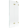Mexen Lunar vonios ekranas 2-durų, dešinysis, 80 x 150 cm, permatomas, auksinis - 897-080-100-50-00-P