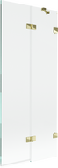 Mexen Lunar dviejų dalių vonios ekrano durys, dešinė pusė, 80 x 150 cm, skaidrus, auksinis - 897-080-100-50-00-P