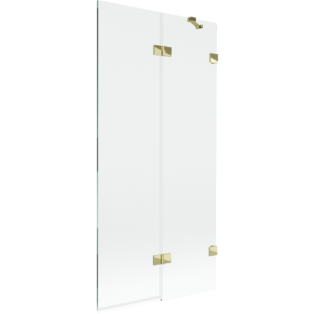 Mexen Lunar vonios širma 2-dalių dešinė 90 x 150 cm, permatoma, auksinė - 897-090-100-50-00-P