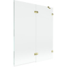 Mexen Lunar 2-dalių vonios ekrano durys, dešinės 140 x 150 cm, permatomos, auksinės - 897-140-100-50-00-P