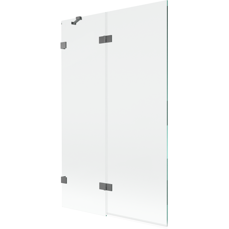 Mexen Lunar vonios ekranas 2-jų durų kairysis 110 x 150 cm, skaidrus, gun metal - 897-110-100-95-00-L
