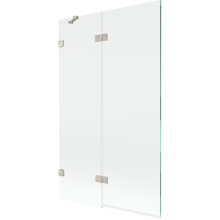 Mexen Lunar dvigubas kairinis vonios ekranas 110 x 150 cm, skaidrus, šlifuotas nikelis - 897-110-100-97-00-L